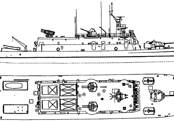 Корабль NMS Mihail Kogalniceanu F-45 [River Monitor] - чертежи, габариты, рисунки
